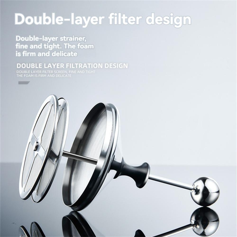 

1pc Stainless steel thickened double-layer milk frother manual milk frothing pot for coffee milk frothing pot machine kitchen ga