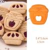 Jam Sandwich Cookie Mold 3d Christmas Envelope Love Shape Pressable Cutter Biscuit Fondant Cookie Stamp New Year Cake Decor