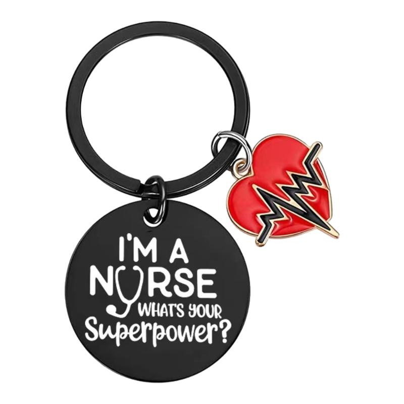 I m A Nurse Pendant Keychain Durable Key Chain Ornament for Healthcare Employees