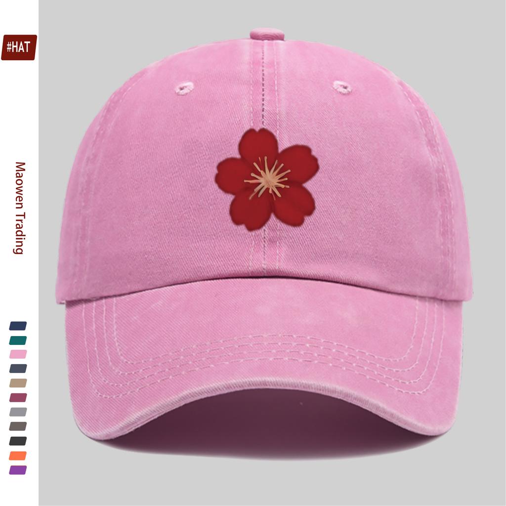 pc Easy Floral Print Baseball Cap Casual Design Decorative Hat Comfortable Lightweight Headwear Adjustable Closure Papa Cap