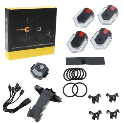 Wireless Remote Control LED Safety Warning Light for Smart Bike Taillight with Turn Signals Light Bicycle Front Rear Lig
