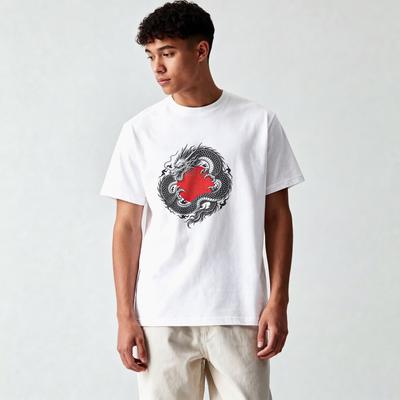 Dragon Graphic T Shirt: Minimalist Unisex Cotton Tee – Modern Casual Wear