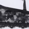 Women's Sexy French Lace Half-cup Bra Thin Top Removable Shoulder Strap Underwire Push-up Bra