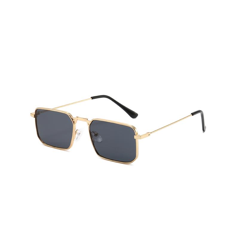 New Square Frame Mens Sunglasses Hip Hop Trendy Metal Sunglasses for Men Fashion Stylish Shades
