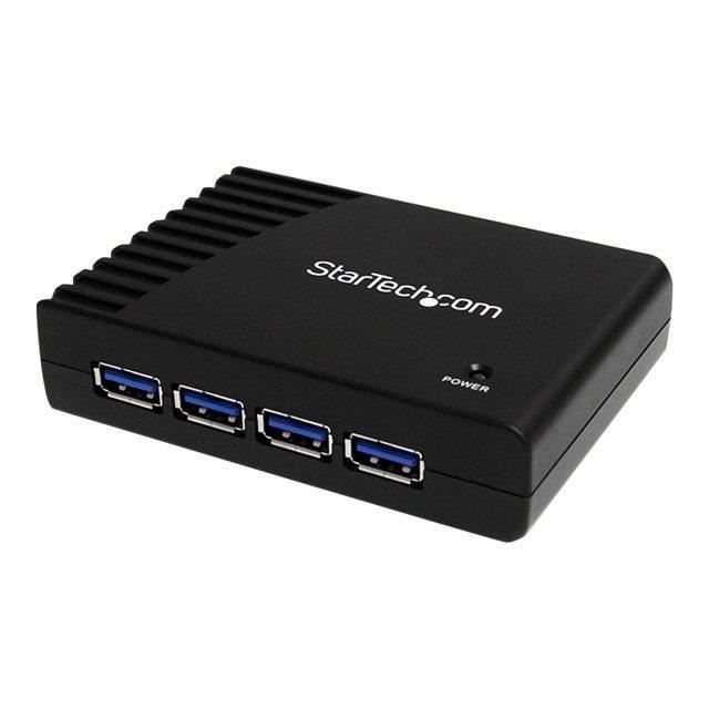 Hub USB 3.0 à 4 ports - Concentrateur USB - Noir - Hub USB 3.0 à 4 ports - Concentrateur USB SuperSpeed - Noir - ST4300USB3EU
