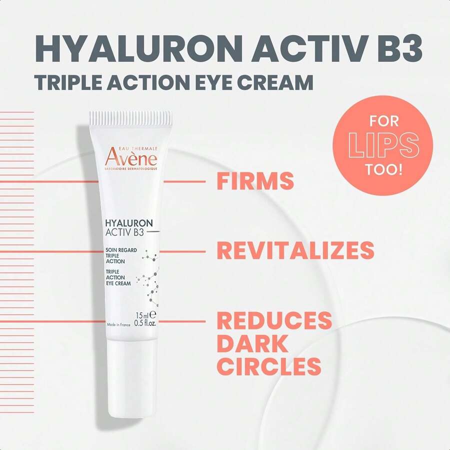 Avene Hyaluron Activ B3 Triple Correction Eye Cream, 15ml