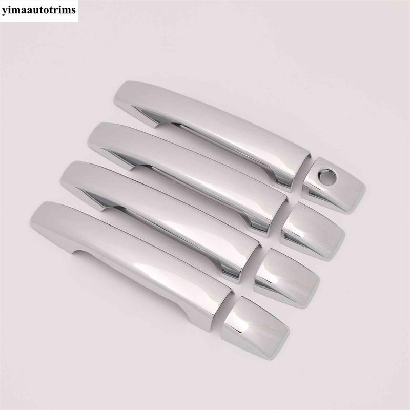 For Subaru Forester SH 2008 2009 2010 2011 2012 ABS Chrome Carbon Fiber Black Door Handle Cover Trims Car Styling Accessories