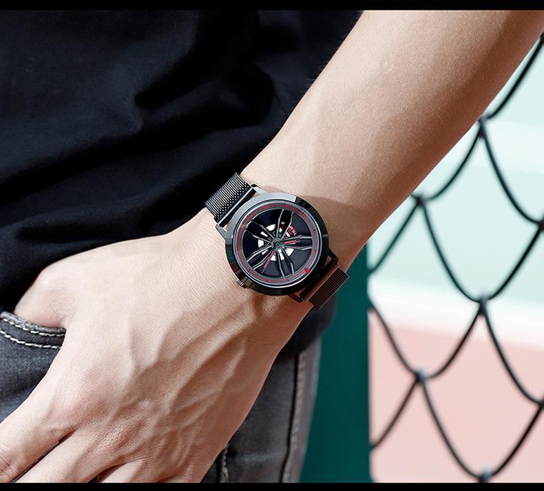 Sanda Men's Korean-Style Fashion Watch with Milanese Mesh Band - Waterproof Quartz