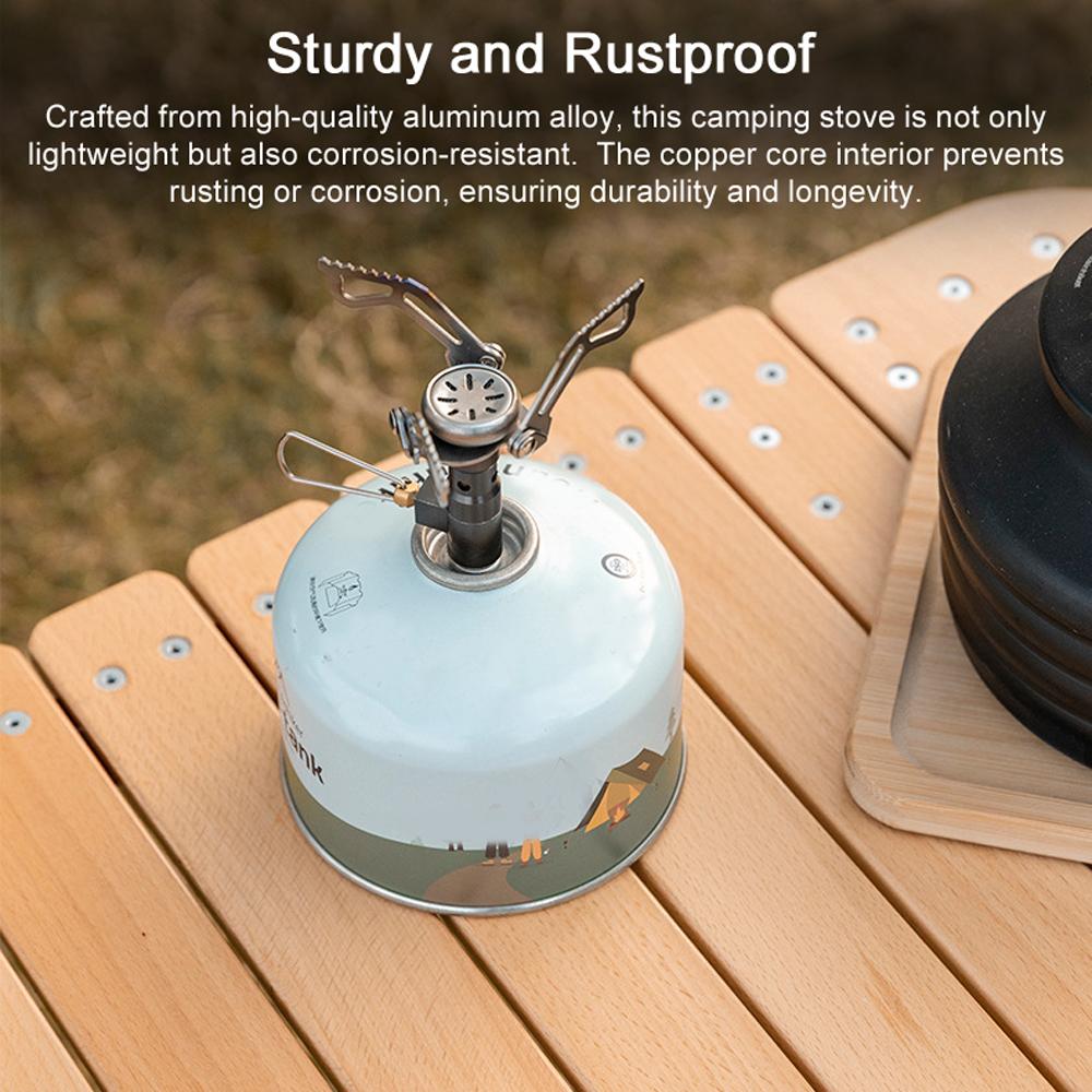 Sobă de camping portabilă Arzător cu gaze pentru rucsac Cap pliabil pentru sobă de tabără 2500W pentru gătit în aer liber
