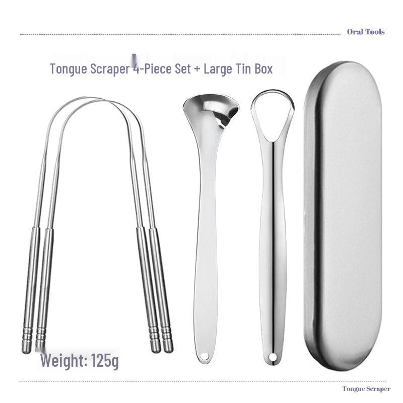 U-Shaped Stainless Steel Tongue Scraper and Coating Cleaner