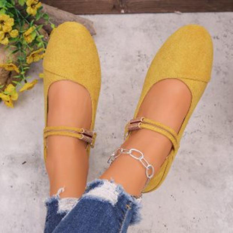 Large Size Round-toed Flat-bottom Women's Low-top Casual Mitten-style Shoes