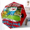 Adventure Time Friendship Automatic Umbrella - Suitable Travel Outdoor Portable Umbrella Birthday Gift Daily Essentials