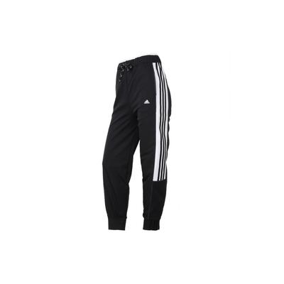 Str Pt Fracht Casual Atmungsaktiv Sport Seitlicher Streifen Lange Hosen Damen Unterteile Schwarz GP0606