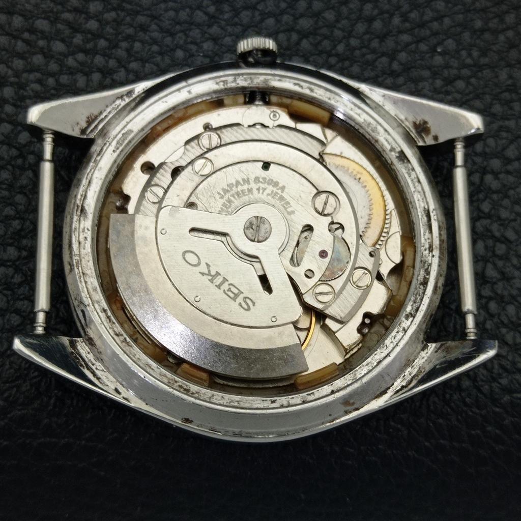 VINTAGE SEIKO 5 AUTOMATIC JAPAN 6309A MENS ARABIC BLUE DIAL WATCH a701345-5