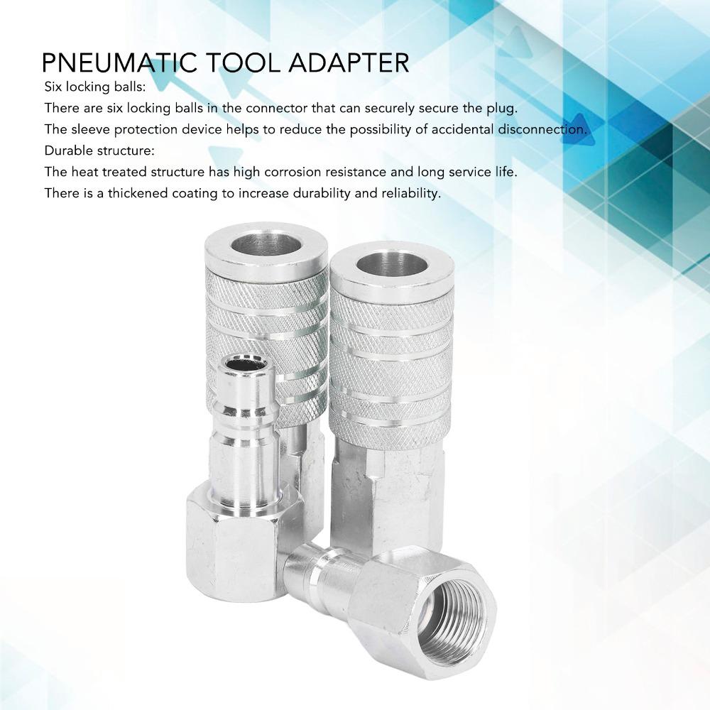 5pcs Aluminum Alloy Air Hose Quick Connect Fittings Air Compressor Accessories  Pneumatic Tools