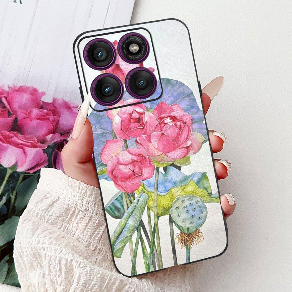 For Motorola Moto Edge 60 Pro 2025 Case New Fashion Flower Soft Silicone Protector For Moto Edge 60 Funda Edge60 s Fusion Bumper