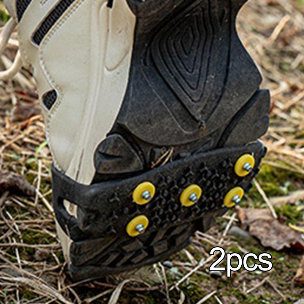 1 Pair of Shoe Spikes, 5 Claws, Anti-Slip , Universal Ice TPE And Metal, for Snowshoeing,