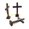 F26C 1Pc Wood Catholic Crosses Standing Crucifix Church Decoration Religious Baptisms