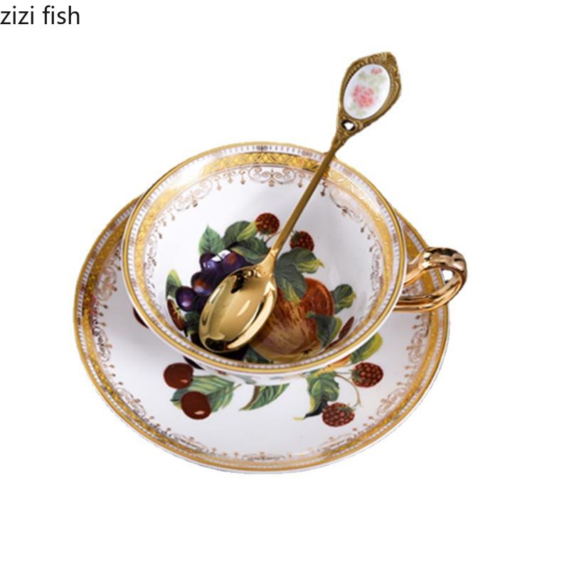 Ceramics Coffee Cup and Saucer Rural Style Flower Tea Cups Water Cups Afternoon Tea Mug Milk Tea Cup Milk Mug Juice Mugs