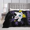 digimon adventure gatomon Flannel Blankets  Warm Soft Bedding Throws for Living Room Picnic Fluffy Bedspread Sofa Bed Cover