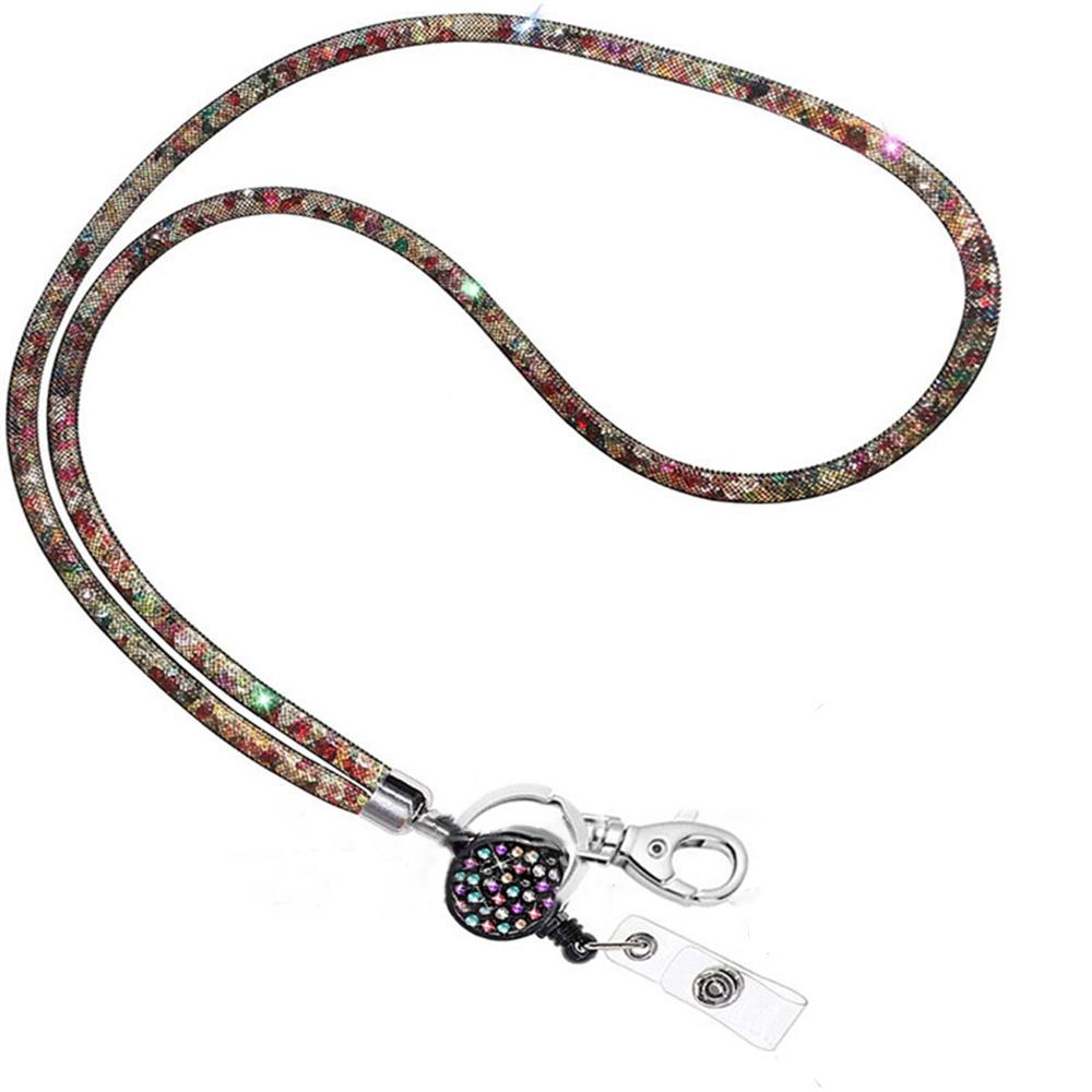 Badges Holder Retractable Lanyard Id Lanyard Name Tag Card Badge Holder Reels Chain Clips Hanging Rope Keychain Necklace Strap