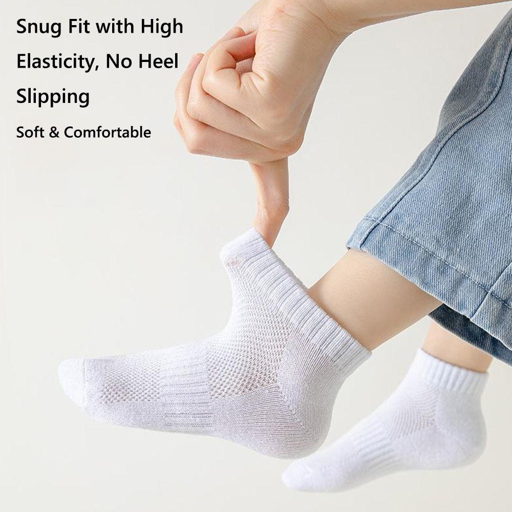 5 Pairs Breathable Low Cut Socks Mesh Toddler Baby Socks Children's Ankle Socks for Boys & Girls