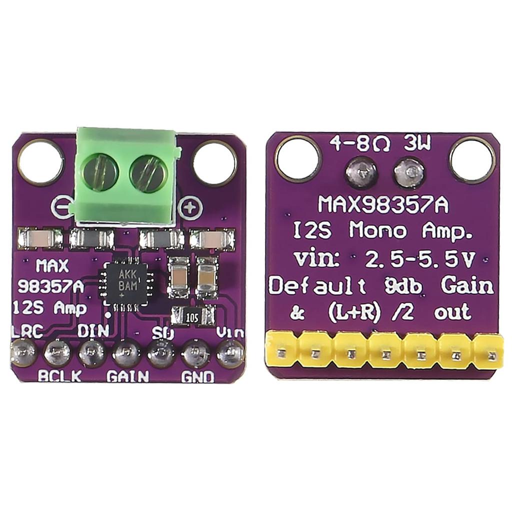 AITRIP 3 PCS MAX98357 Audio Power Amplifier Module I2S Class D Filterless Audio Amplifiers Board for Arduino, Raspberry Pi, ESP32 (Welding)