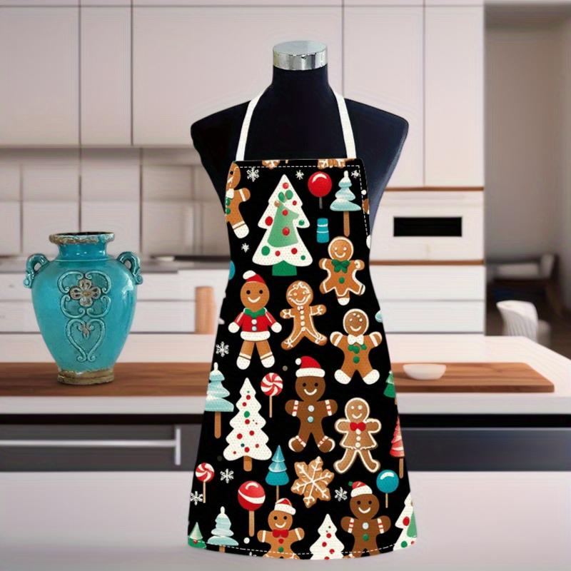 "Christmas Gingerbread Man Apron In Various Sizes, Festive Kitchen Cooking Accessory, Perfect Gift for Holiday Season"
