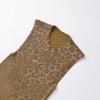 2024 Autumn Women's European & American Style Animal Print Metal Foil Knit Vest