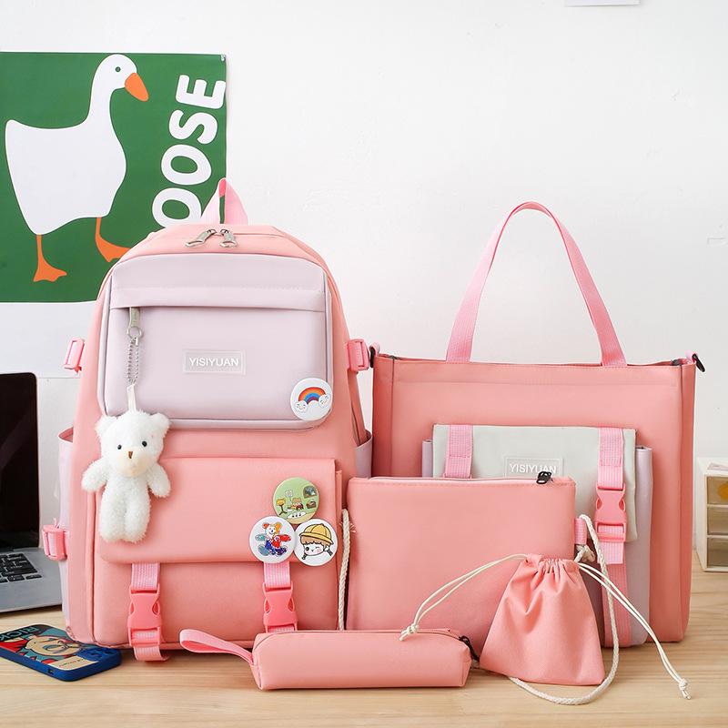 School bag new school bag primary school students fashion backpack large capacity girls casual junior high school students backpack fashion