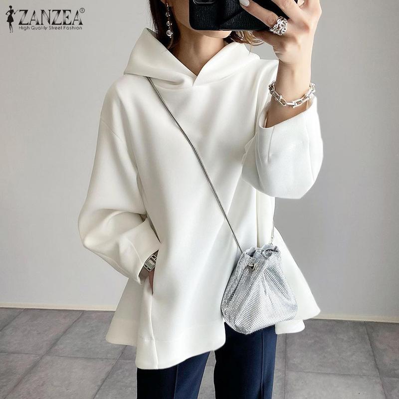 

ZANZEA Толстовки Повседневные с длинным рукавом Женщины Свободный пуловер Толстовка