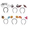 Festive Halloween Decoration Headband for Kids Adults, Glitter Pumpkin Bat Ghost Adjustable Hairband Skull Hair Accessories Cosplay Dress Up