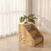 Space-Saving Pet Stair Ramp | Carpeted, Dog Steps with Carpet, for Living Room,