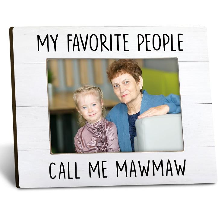 Gigi Gifts Picture Frames 8x10, Gigi Gifts for Grandma Photo Frame, Mothers Day Birthday Gift for Grandma Nana from Grandkids, My Favorite People call mawmaw