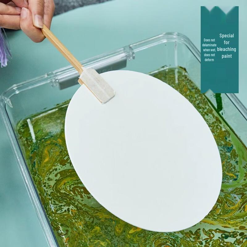 DIY Marbling Art Round Fans