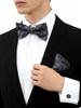 55 Styles Men Bow Tie Sets 3 Pcs Luxury Classic Stripe Pocket Square Cufflinks Paisley Floral Polka Dot Wedding Business