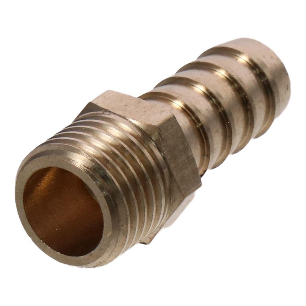 2 Stück Messing-Schlauchverschraubungen mit Widerhaken, metrischer Stecker auf Widerhaken für Luft, Wasser, Kraftstoff, Öl und Inertgase