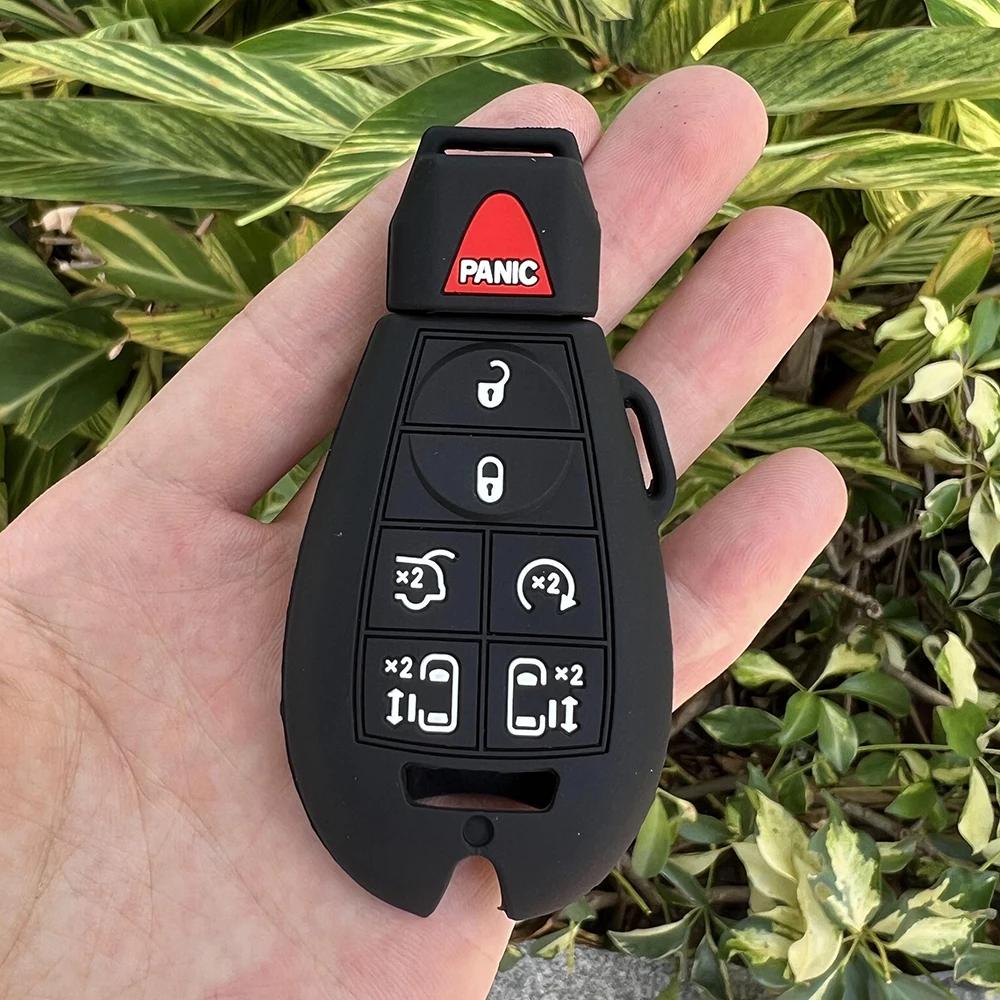 7 Buttons Silicone Car Key Cover Case Skin for Jeep Commander Dodge Grand Caravan Chrysler Grand Voyager Town Country Remote Set
