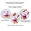 Tierform-Erinnerer Lautklingender Mechanischer Timer Neujahrsgeschenk Kind Küche Niedlicher Party-Timer zum Kochen Lesen Sport