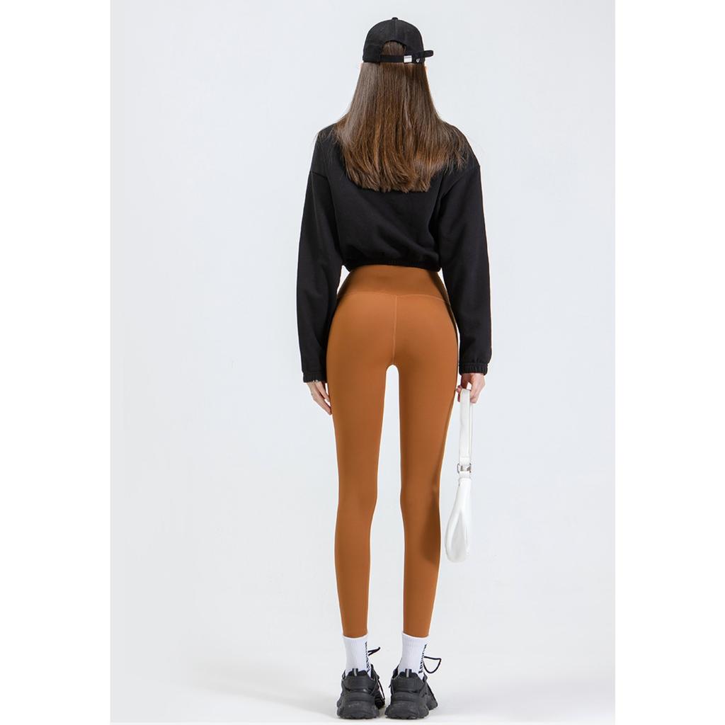 Pantaloni da yoga fitness a vita alta da donna