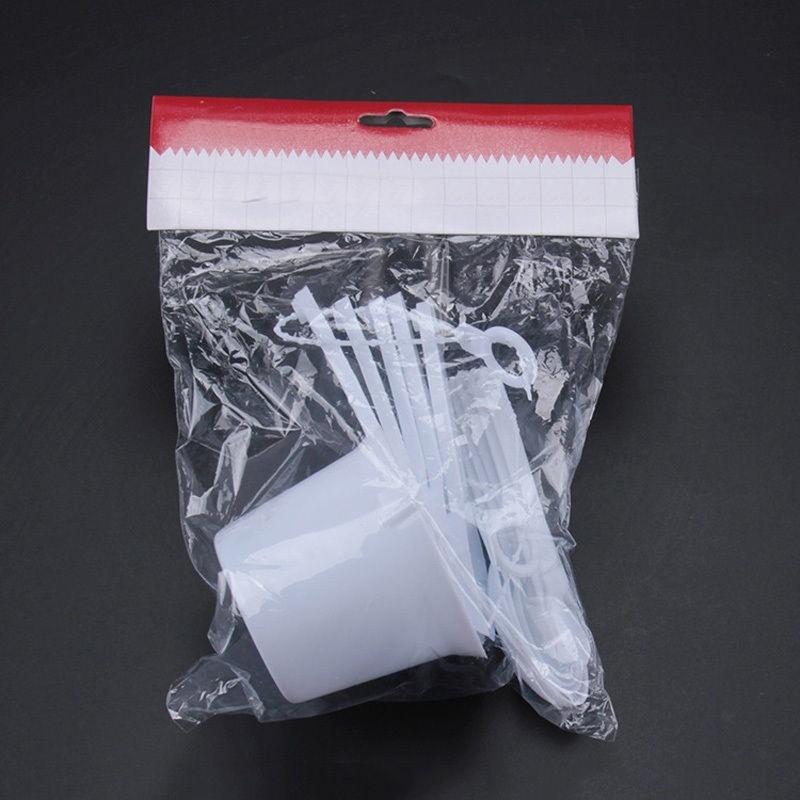New 11 Pcs White Plastic Kitchen Measuring Measure Spoons Cups Tablespoon Sets