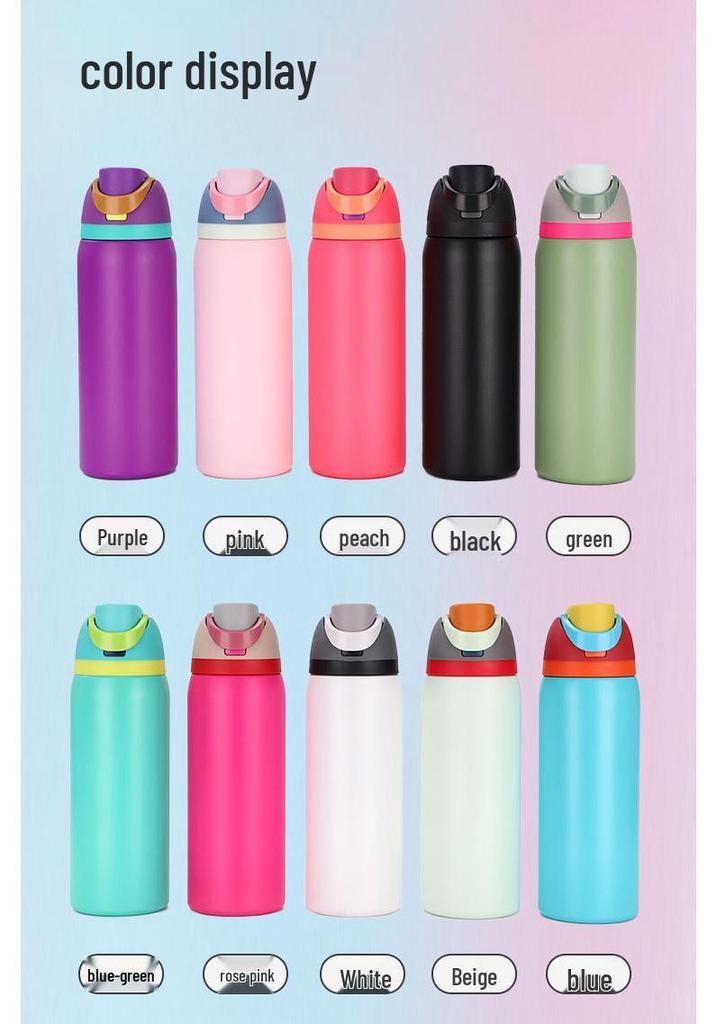 Owala Borraccia Sportiva in Acciaio Inossidabile Termoisolata sottovuoto con Manico e Cannuccia - 32oz/24oz