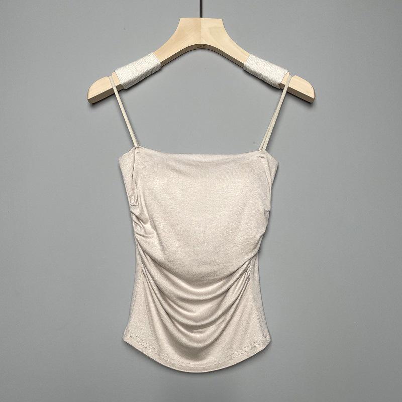 Dongdaemun Slim Backless Camisole with Chest Pads - Sexy and Pure Design for Women