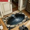 Water-absorbing Optical Illusion Doormat 3D Flat Bedroom Door Rug Bathroom Carpet  Home Decor
