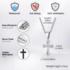 Cross Pendant Necklace for Men Boys,50/55/60cm Stainless Steel Collars Chokers,Christian Classic Chic Jewelry Gifts
