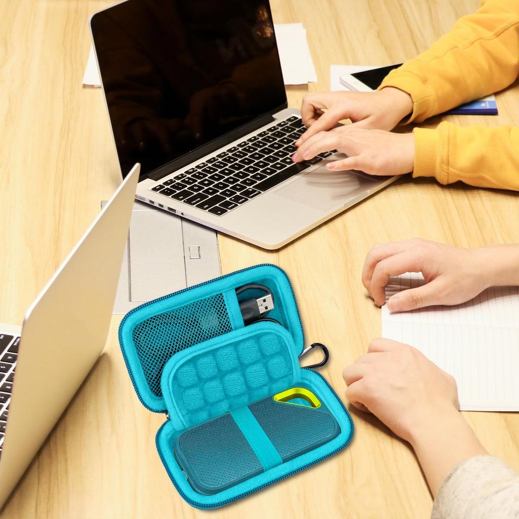 Lacdo Hard Carrying Case for SanDisk Extreme Extreme Portable External SSDs with EVA Shockproof and Protective Travel Monterrey Pro/SanDisk (500GB,