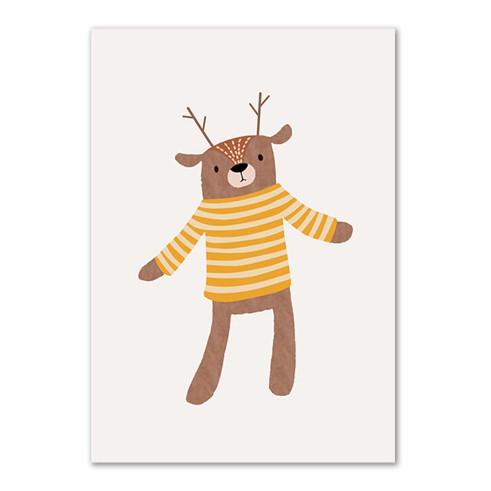 Pepinieră Boho Wall Art Poster Print Sun Rainbow ABC Urs Pânză Picturi Decorare Copii Dormitor Poze de perete Decorare Artă