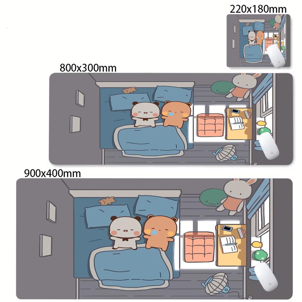 Large Kawaii Deskmat Game Mousepad BuBu DuDu Kawaii Mouse Pad With Lockedge Desktop Mat Size For Game Keyboard Pad For Gamer
