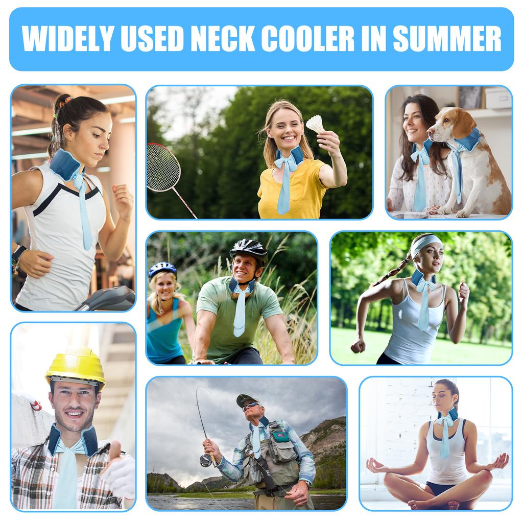 35*9cm Summer Neck Cooling Cold Sensation Ice Scarf Ice Pack Sports Headscarf Pet Ice Scarf New Reusable