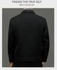 Men's Fashionable Winter Wool Jacket with Detachable Down Liner and Stand Collar